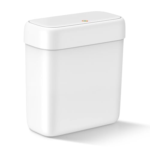 Eco-Friendly MOPALL Small Bathroom Trash Can with Lid, 2.6 Gallons / Kit
