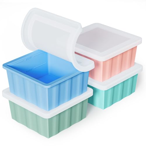 Classic Silicone Freezer Tray for Soup Ice Cubes: 2-Cup Freezing for Daily Use