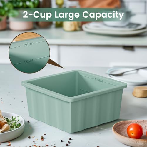 Classic Silicone Freezer Tray for Soup Ice Cubes: 2-Cup Freezing for Daily Use