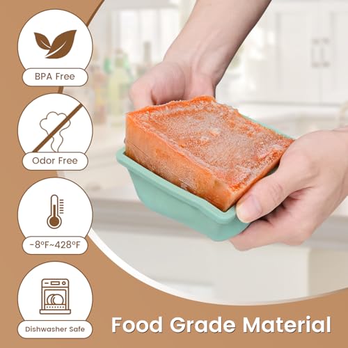 Classic Silicone Freezer Tray for Soup Ice Cubes: 2-Cup Freezing for Daily Use