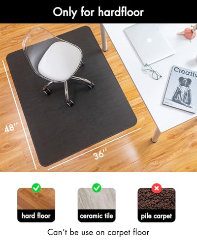Minimalist Office Chair Mat for Hardwood Floor Under Kit