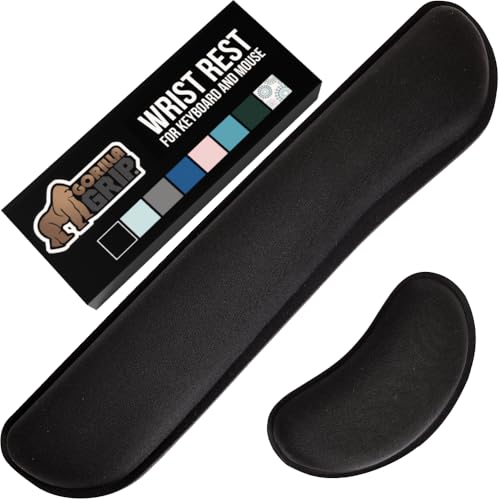 GORILLA GRIP Silky Memory Foam Wrist Rest for Computer Set