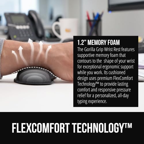 GORILLA GRIP Silky Memory Foam Wrist Rest for Computer Set