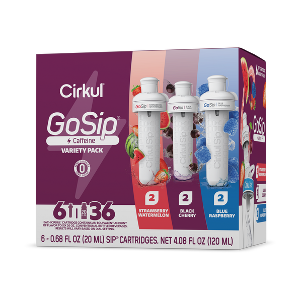 Natural Fruit Flavored GoSip 6-Pack Variety Pack CB6Q - Zero-Calorie Multi-Flavor Sip Pods for Water Bottle - Default Title
