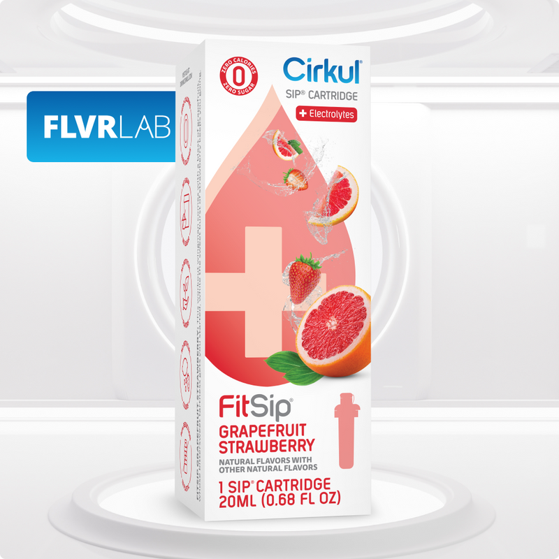 Zero-Calorie FitSip Grapefruit Strawberry QAST - Sugar-Free Fruit Flavor Cartridge Refill - Default Title