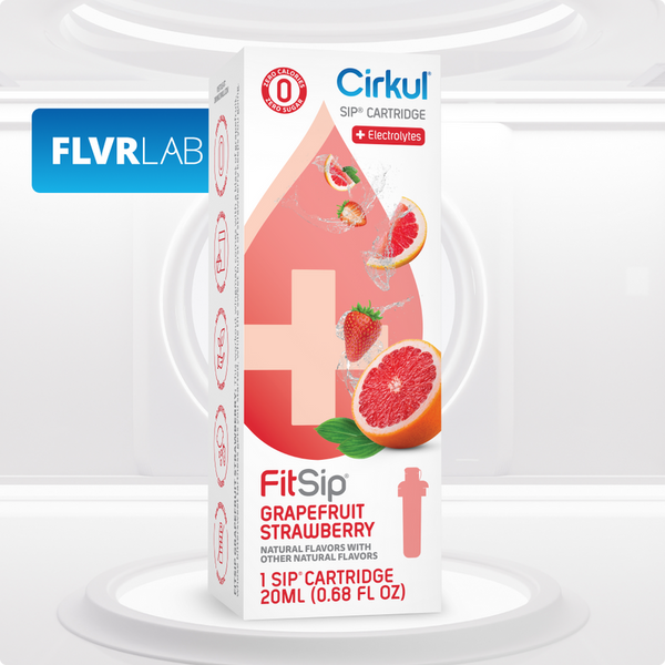 Zero-Calorie FitSip Grapefruit Strawberry QAST - Sugar-Free Fruit Flavor Cartridge Refill - Default Title